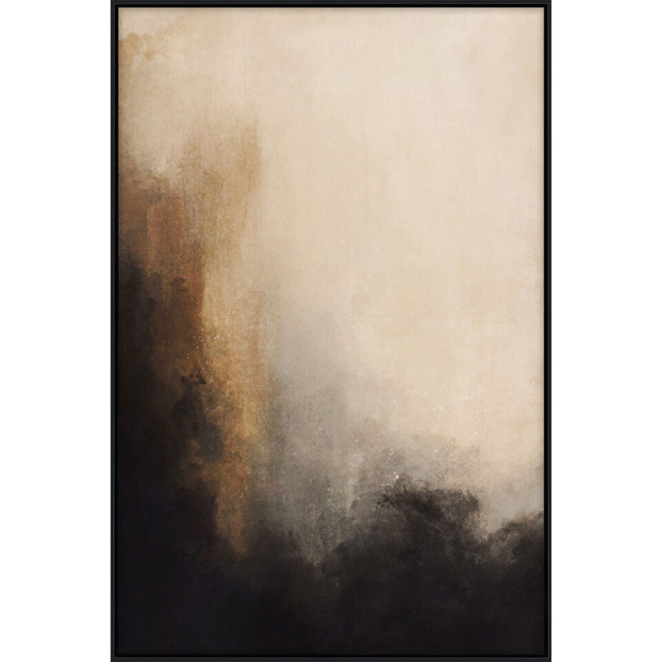 FREEFLOW ΠΙΝΑΚΑΣ ΔΙΑΚΟΣΜΗΤΙΚΟΣ ΜΕ ΚΟΡΝΙΖΑ 80x120x4 ΚΑΜΒΑΣ ΜΠΕΖ ΜΑΥΡΟ PP ΧΡΥΣΟ