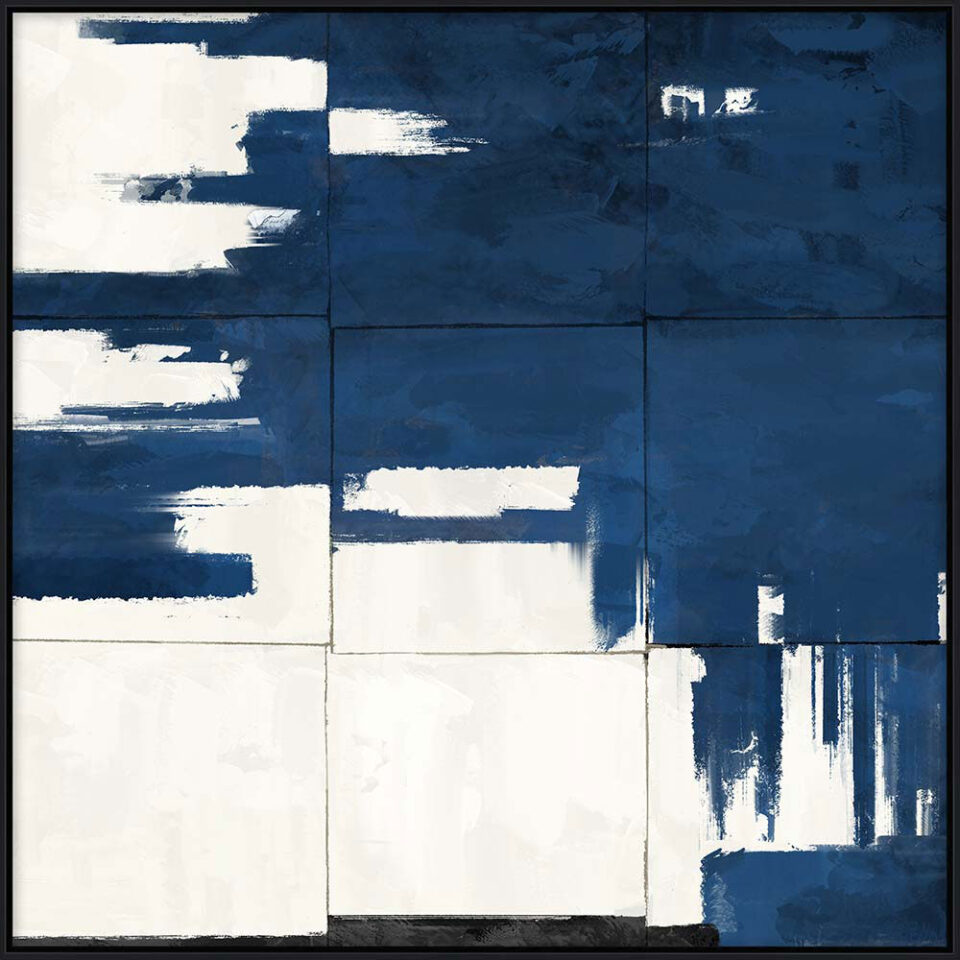 GEOMETRY OF TIME ΠΙΝΑΚΑΣ ΔΙΑΚΟΣΜΗΤΙΚΟΣ ΜΕ ΚΟΡΝΙΖΑ 80x80x4 ΚΑΜΒΑΣ ΜΠΛΕ ΛΕΥΚΟ PP