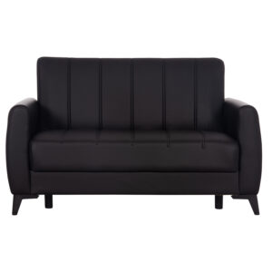 ΚΑΝΑΠΕΣ ΚΡΕΒΑΤΙ ΜΕ ΑΠΟΘ.ΧΩΡΟ ΔΙΘΕΣΙΟΣ ΜΑΥΡΟ PU 144x75x84Υεκ.