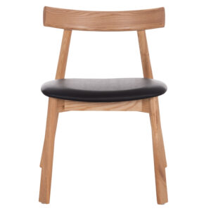 KΑΡΕΚΛΑ ΤΡΑΠΕΖΑΡΙΑΣ SEKAN RUBBERWOOD-ΜΑΥΡΟ PU 60x54x72Υεκ