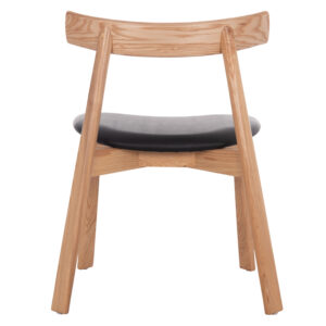 KΑΡΕΚΛΑ ΤΡΑΠΕΖΑΡΙΑΣ SEKAN RUBBERWOOD-ΜΑΥΡΟ PU 60x54x72Υεκ