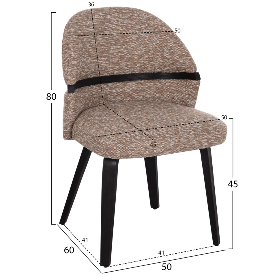 ΚΑΡΕΚΛΑ ΤΡΑΠΕΖΑΡΙΑΣ PLYWOOD ΜΑΥΡΟ--ΥΦΑΣΜΑ ΚΑΦΕ 50x60x80Υεκ.