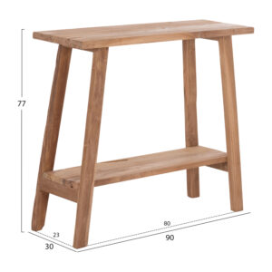 ΚΟΝΣΟΛΑ ΞΥΛΟ TEAK ΣΕ ΦΥΣΙΚΟ ΧΡΩΜΑ 90x30x77Υεκ.