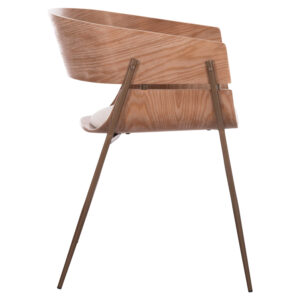 ΠΟΛΥΘΡΟΝΑ PLYWOOD ΣΕ WHITEWASH--ΜΕΤΑΛΛΟ ΣΕ ΧΑΛΚΙΝΟ 55,5x55x72Υεκ.