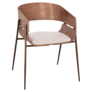 ΠΟΛΥΘΡΟΝΑ PLYWOOD ΣΕ WHITEWASH--ΜΕΤΑΛΛΟ ΣΕ ΧΑΛΚΙΝΟ 55,5x55x72Υεκ.