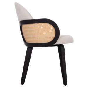 ΠΟΛΥΘΡΟΝΑ ΤΡΑΠΕΖΑΡΙΑΣ BECKER PLYWOOD ΜΑΥΡΟ--ΕΚΡΟΥ ΥΦΑΣΜΑ 54x62x79Υεκ.