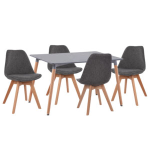 ΣΕΤ ΤΡΑΠΕΖΑΡΙΑΣ 5ΤΜΧ MDF TOP ΣΕ ΓΚΡΙ--ΥΦΑΣΜΑ ΣΕ ΓΚΡΙ