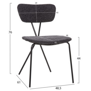 ΣΕΤ ΤΡΑΠΕΖΑΡΙΑΣ 5ΤΜΧ MDF TOP & ΜΕΤΑΛΛΟ ΜΑΥΡΟ-ΣΚΟΥΡΟ ΓΚΡΙ ΥΦΑΣΜΑ