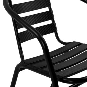 ΣΕΤ ΤΡΑΠΕΖΑΡΙΑΣ 5ΤΜΧ ΚΑΡΕΚΛΕΣ ΜΕΤΑΛΛΙΚΕΣ & ΤΡΑΠΕΖΙ 110x60 ΜΑΥΡΟ