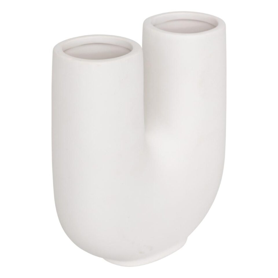 KORASS B, ΒΑΖΟ ΚΕΡΑΜΙΚΟ ΛΕΥΚΟ 13x5x15cm