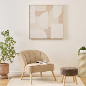 ΠΙΝΑΚΑΣ 3D ΜΕ ΚΟΡΝΙΖΑ MDF ΜΠΕΖ 90x90x4cm