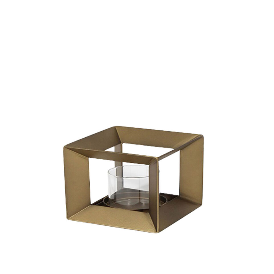 ESCAPE ΔΙΑΚΟΣΜΗΤΙΚΟ ΚΗΡΟΠΗΓΙΟ 12x12x12 ΜΕΤΑΛΛΟ ΧΡΥΣΟ