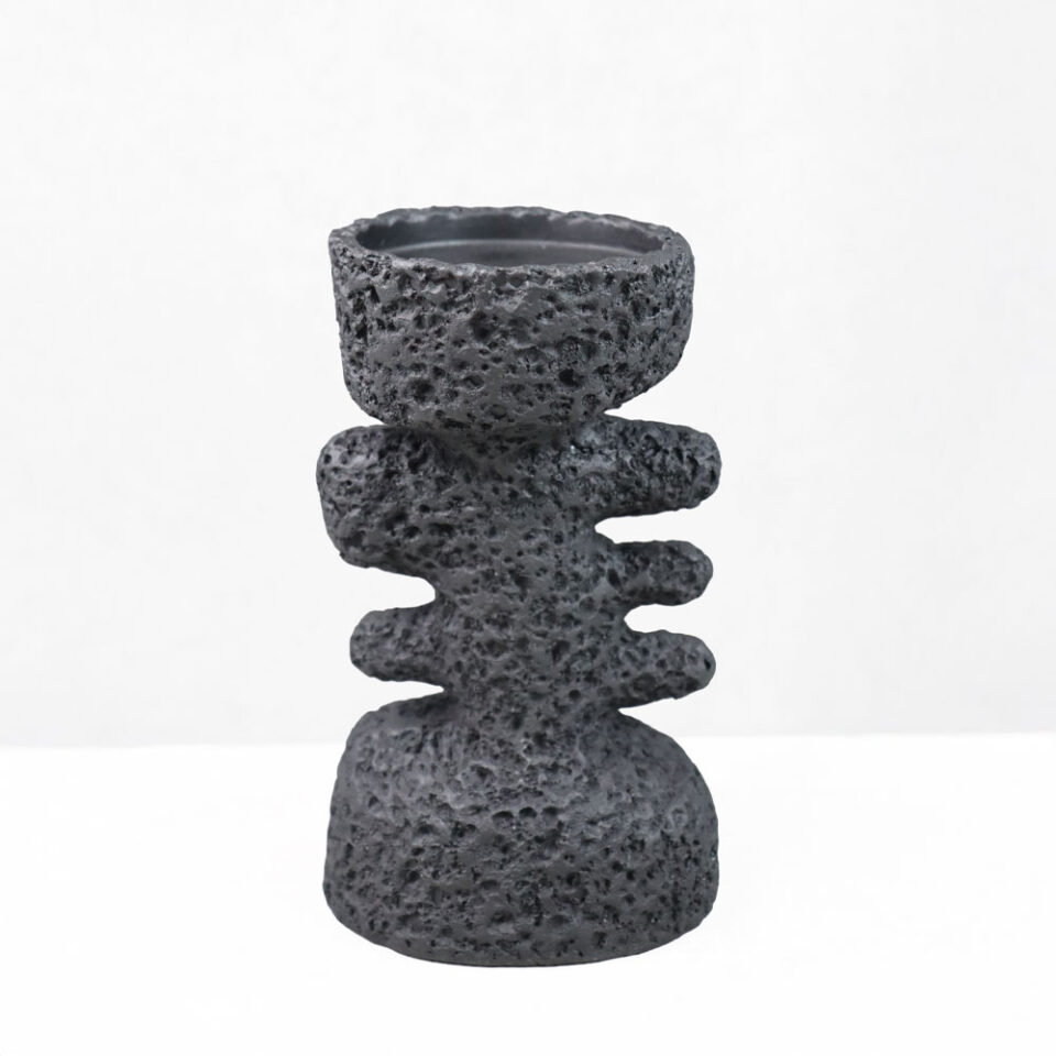 KYCLADIC II ΚΗΡΟΠΗΓΙΟ ΔΙΑΚΟΣΜΗΤΙΚΟ 12x10x20 RESIN ΜΑΥΡΟ