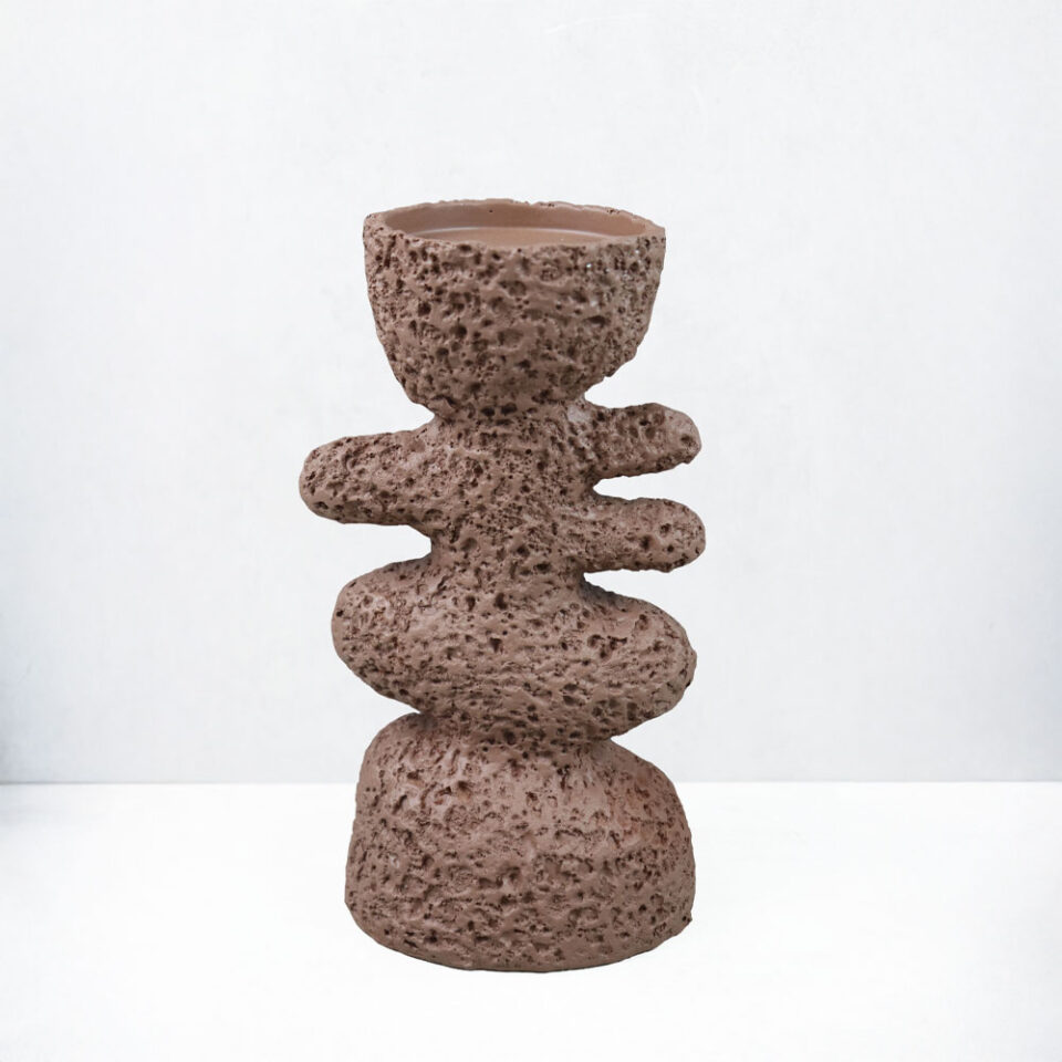 LUSTRE I ΚΗΡΟΠΗΓΙΟ ΔΙΑΚΟΣΜΗΤΙΚΟ 14.5x9.5x25 RESIN ΚΑΦΕ