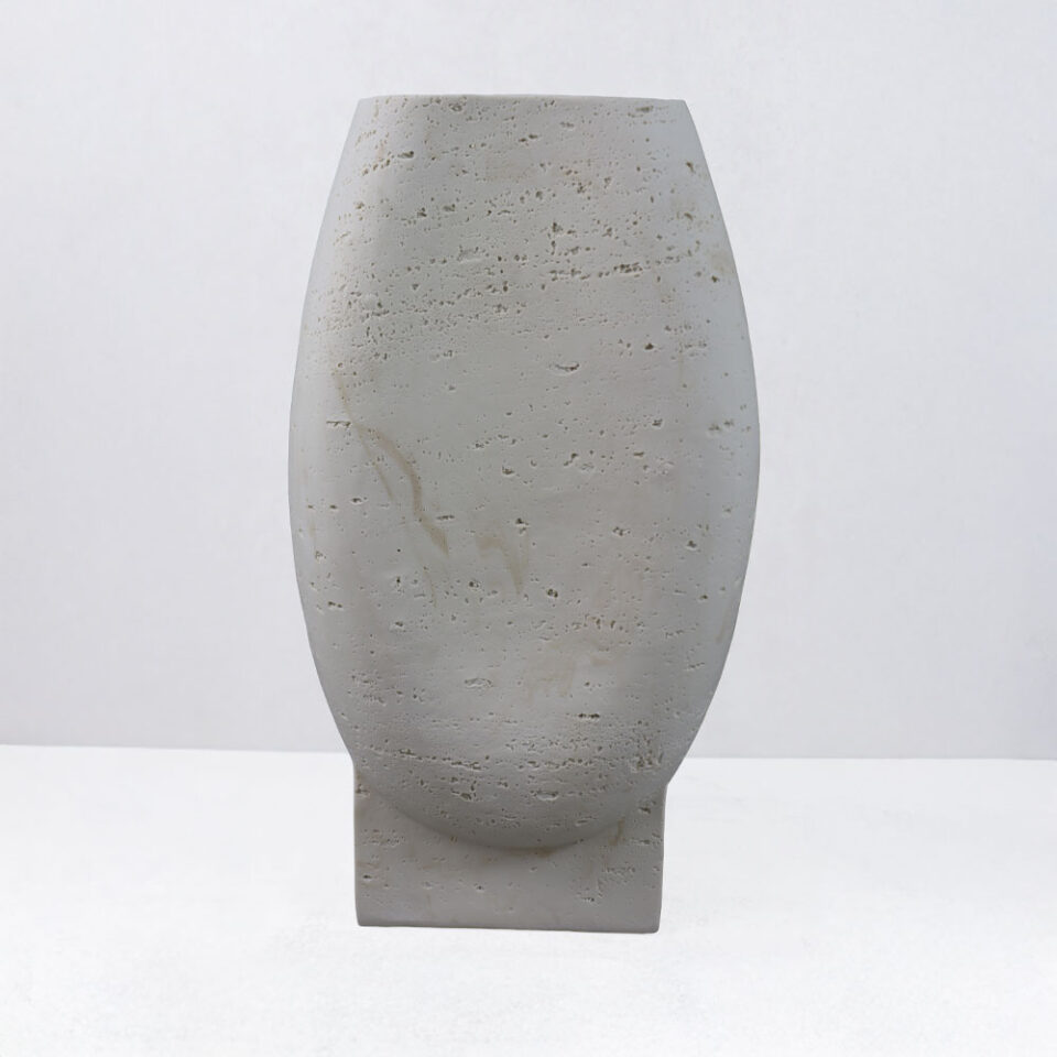 ORBIX II ΒΑΖΟ 19.5x13x35cm RESIN ΜΠΕΖ