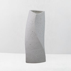 VOID III ΒΑΖΟ 16.5x14.5x39cm RESIN ΑΣΠΡΟ
