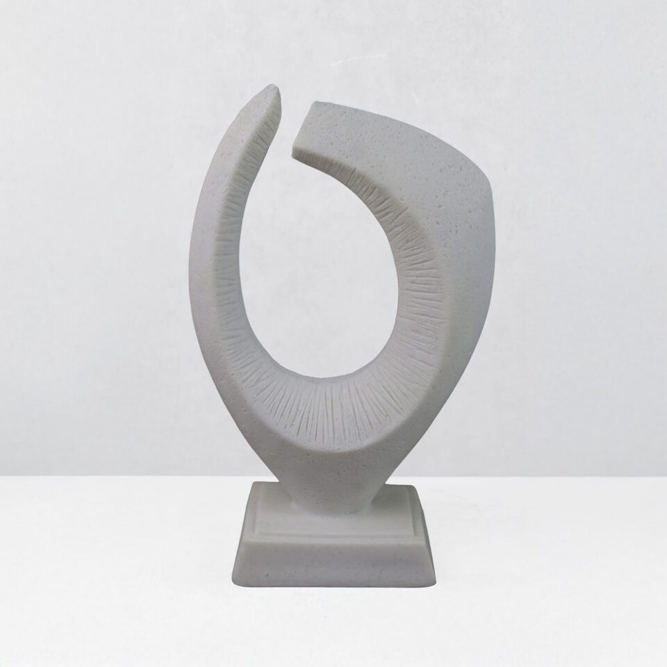 PULSE III ΔΙΑΚΟΣΜΗΤΙΚΟ 18.5x8.5x30cm RESIN ΑΣΠΡΟ