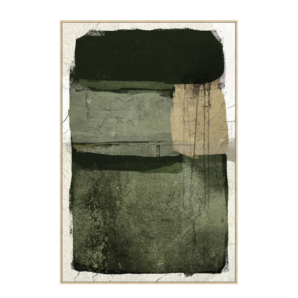 ALIGN ΠΙΝΑΚΑΣ ΔΙΑΚΟΣΜΗΤΙΚΟΣ ΜΕ ΚΟΡΝΙΖΑ 80x120x4cm ΚΑΜΒΑΣ ΠΡΑΣΙΝΟ ΓΚΡΙ PS