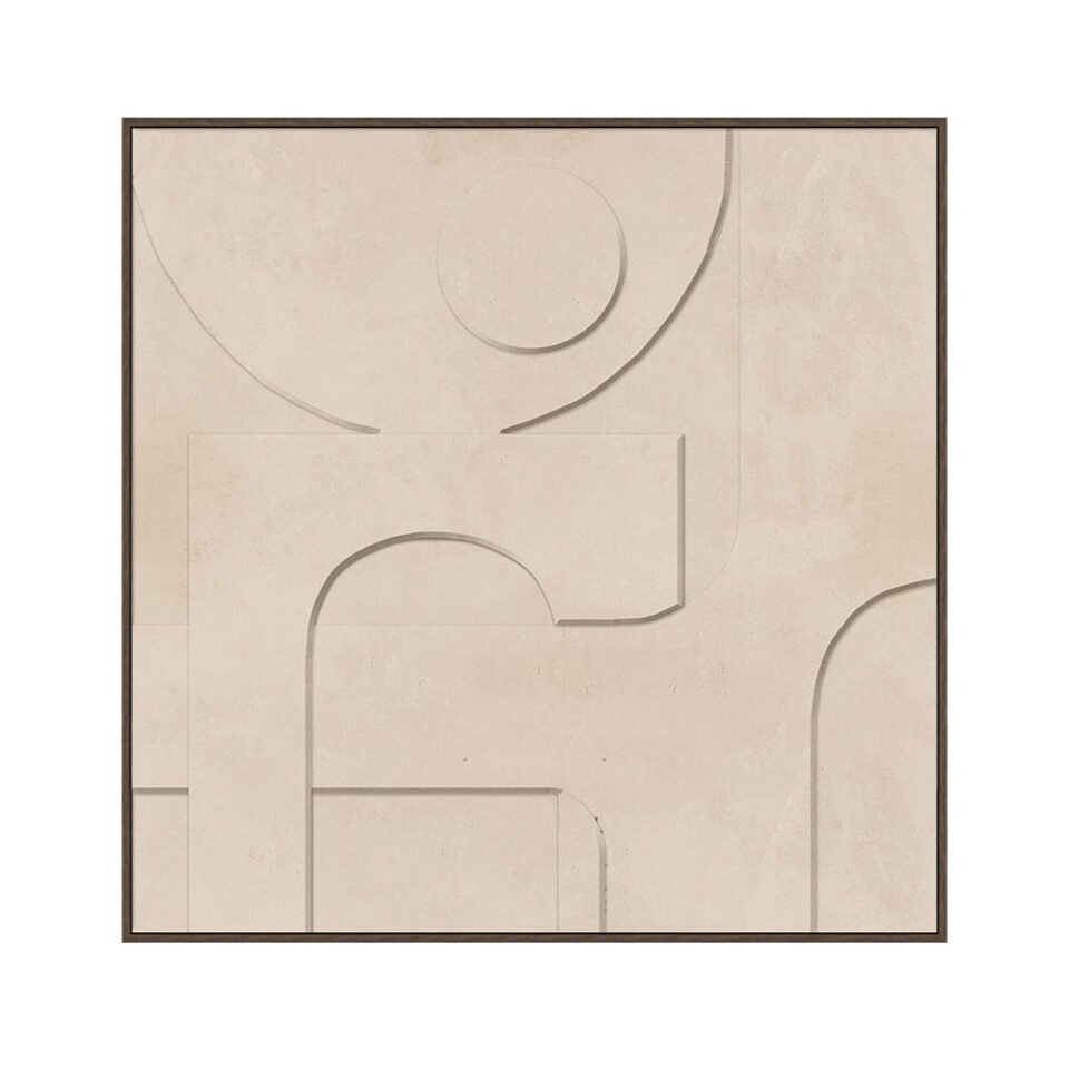 CALMA ΠΙΝΑΚΑΣ ΔΙΑΚΟΣΜΗΤΙΚΟΣ ΜΕ ΚΟΡΝΙΖΑ 102.6x4.3x102.6cm ΚΑΜΒΑΣ ΜΠΕΖ PS