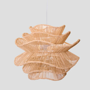 AURORA ΦΩΤΙΣΤΙΚΟ ΟΡΟΦΗΣ 61x47cm RATTAN ΛΕΥΚΟ