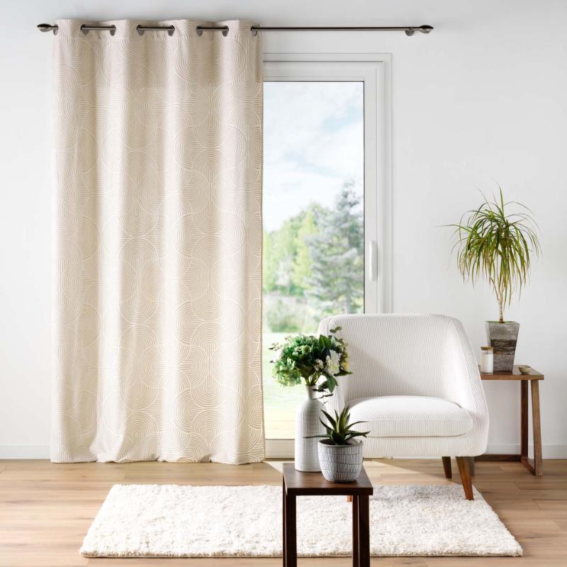 DECO, ΚΟΥΡΤΙΝΑ ΥΨΗΛΗΣ ΣΚΙΑΣΗΣ POLYESTER ΜΠΕΖ 135Χ260CM