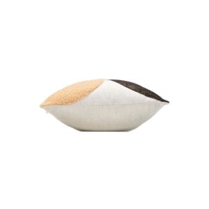 NUYO, ΜΑΞΙΛΑΡΙ ΔΙΑΚΟΣΜΗΤΙΚΟ POLYCOTTON, ΚΑΦΕ & ΛΕΥΚΟ 30x50cm