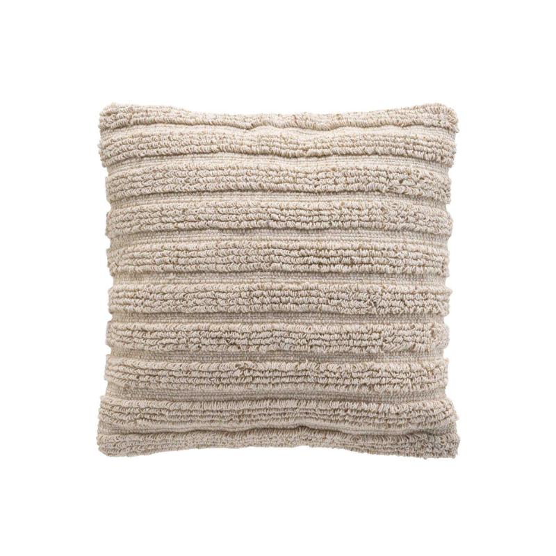 ILIZA, ΜΑΞΙΛΑΡΟΘΗΚΗ ΒΑΜΒΑΚΙ & POLYESTER, ΜΠΕΖ 40Χ40CM