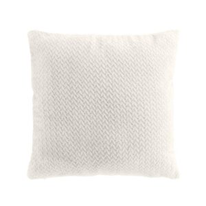 ANAK, ΔΙΑΚΟΣΜΗΤΙΚΟ ΜΑΞΙΛΑΡΙ ΑΝΑΓΛΥΦΟ POLYESTER ΛΕΥΚΟ 45X45CM