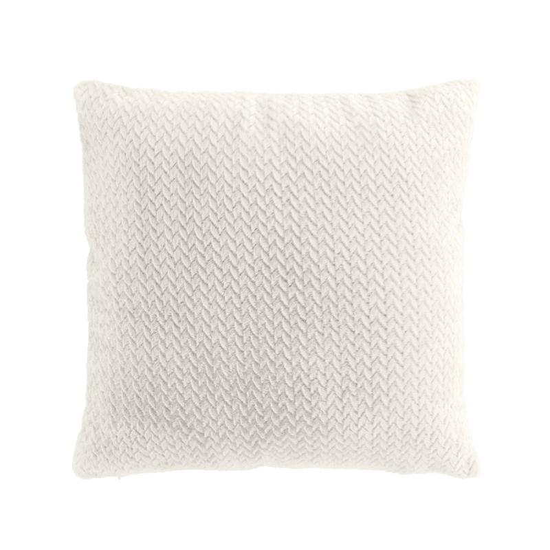 ANAK, ΔΙΑΚΟΣΜΗΤΙΚΟ ΜΑΞΙΛΑΡΙ ΑΝΑΓΛΥΦΟ POLYESTER ΛΕΥΚΟ 45X45CM