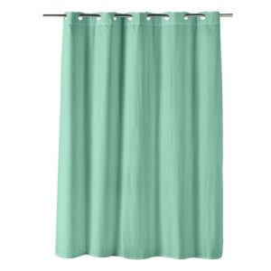 ΚΟΥΡΤΙΝΑ ΜΠΑΝΙΟΥ ME STRAP-ON ΤΡΟΥΚΣ, MICROFIBER ΠΡΑΣΙΝΟ 180X200CM
