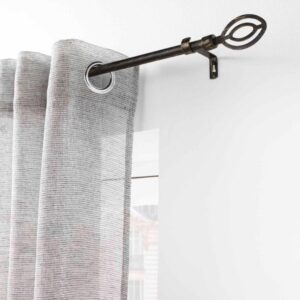 DECO ΠΤΥΣΣΟΜΕΝΟ ΚΟΥΡΤΙΝΟΞΥΛΟ Φ19mm ΠΑΤΙΝΑ ΜΕΤΑΛΛΙΚΟ, ΜΑΥΡΟ / ΧΡΥΣΟ 120-210CM