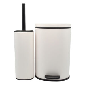 ΣΕΤ ΚΑΛΑΘΙ ΜΠΑΝΙΟΥ 5lt ANYDAY SOFT CLOSE ΚΑΙ ΠΙΓΚΑΛ ΒΟΥΡΤΣΑΚΙ FINGER PRINT PROOF ΑΣΠΡΟ ΜΑΤ