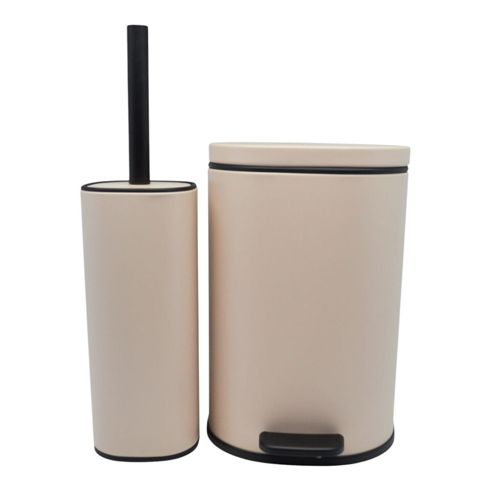 ΣΕΤ ΚΑΛΑΘΙ ΜΠΑΝΙΟΥ 5lt ANYDAY SOFT CLOSE ΚΑΙ ΠΙΓΚΑΛ ΒΟΥΡΤΣΑΚΙ FINGER PRINT PROOF NUDE ΜΑΤ