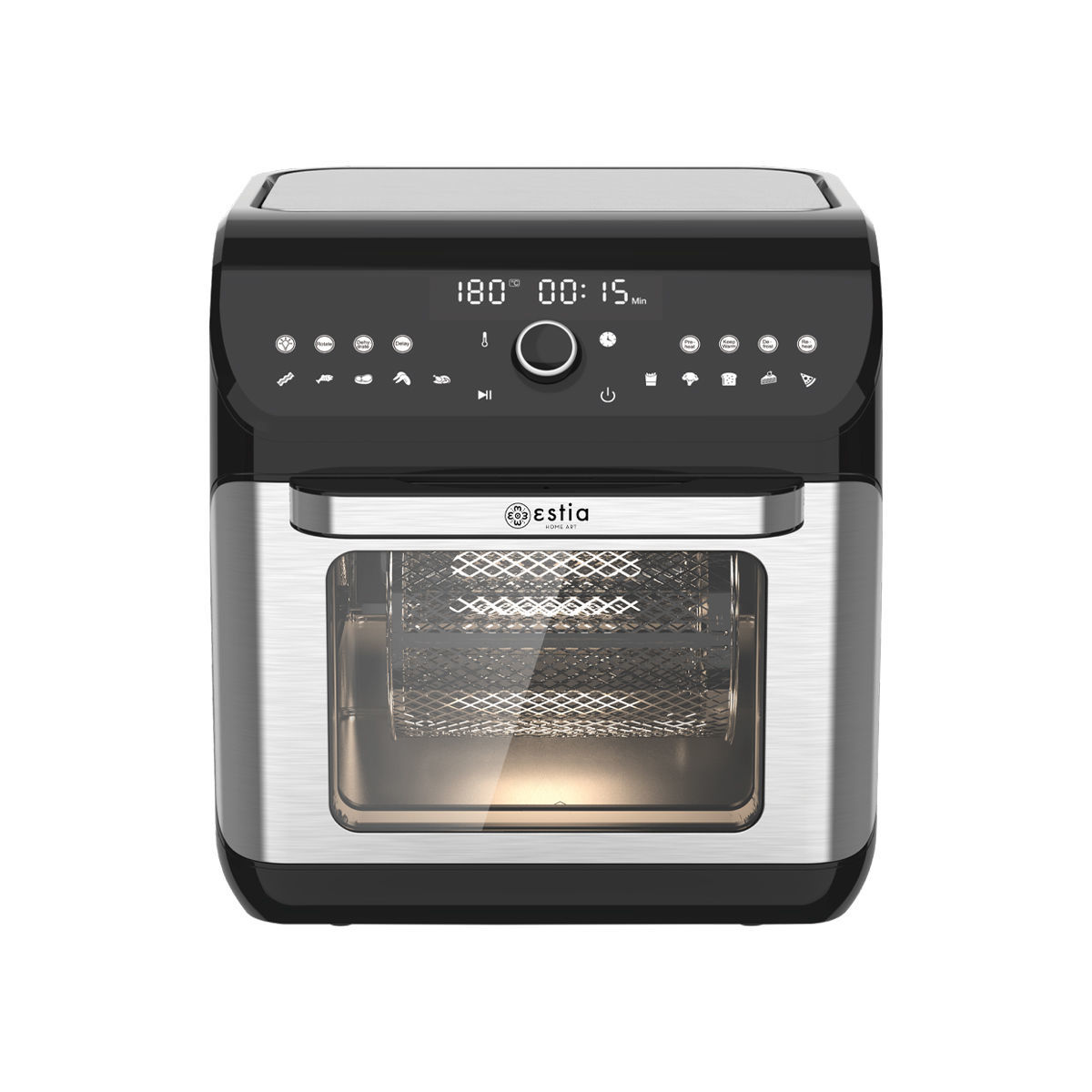 ESTIA ΦΡΙΤΕΖΑ ΑΕΡΟΣ - ΦΟΥΡΝΑΚΙ FLEXI CHEF 1500W 12lt ΜΕ 10 ΠΡΟΡΥΘΜΙΣΜΕΝΑ ΠΡΟΓΡΑΜΜΑΤΑ