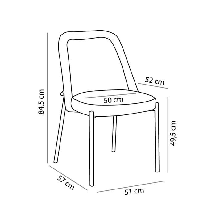 LUJO ΚΑΡΕΚΛΑ ΓΚΡΙ ΑΝΟΙΧΤΟ 51.5x57x84.5cm