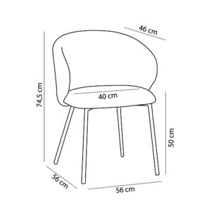 KIRA ΚΑΡΕΚΛΑ ΓΚΡΙ ΑΝΟΙΧΤΟ 56x56x74.5