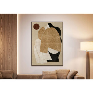 AMIT A ΠΙΝΑΚΑΣ ΔΙΑΚΟΣΜΗΤΙΚΟΣ ΜΕ ΚΟΡΝΙΖΑ 80x120x4.3cm ΚΑΜΒΑΣ ΜΠΕΖ ΛΕΥΚΟ ΜΑΥΡΟ PS