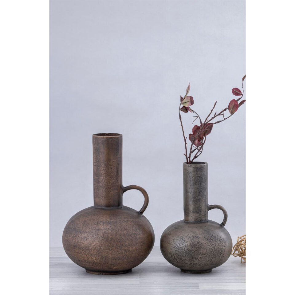 STEEL SHINE ΒΑΖΟ 23x23x34cm ΑΛΟΥΜΙΝΙΟ BRONZE