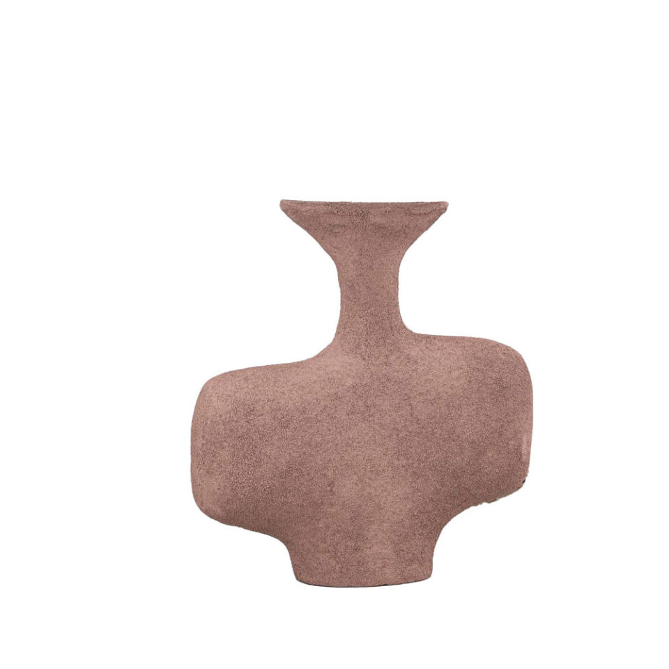 RUSTIC ΒΑΖΟ 19.5x6.5x21cm ΑΛΟΥΜΙΝΙΟ ΑΣΠΡΟ