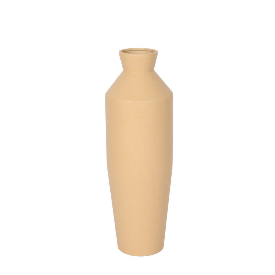 ELVO ΒΑΖΟ 18x18x56.5cm ΜΕΤΑΛΛΟ ΜΠΕΖ