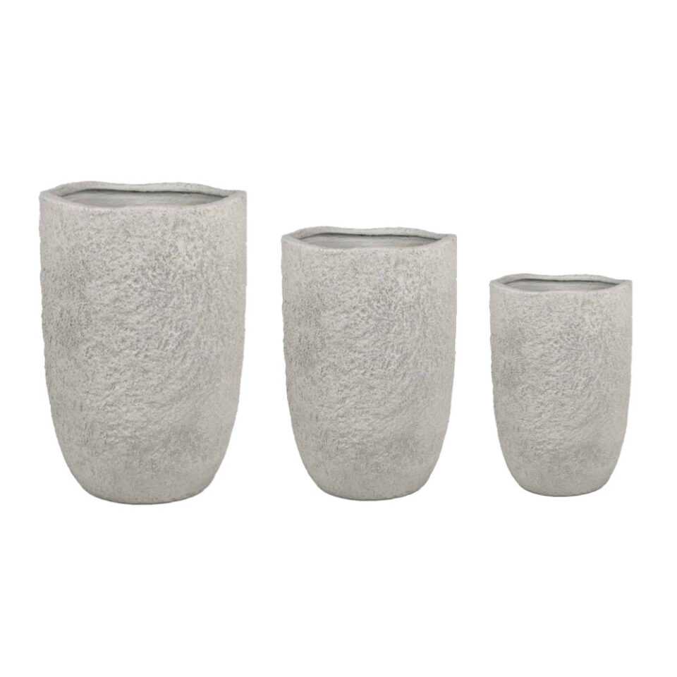SOLIN ΚΑΣΠΩ SET 3ΤΜΧ 44x44x66.5cm MgO ΓΚΡΙ ΑΝΟΙΧΤΟ