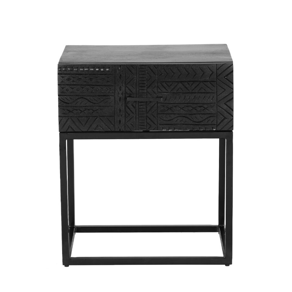 AZTEC ΚΟΜΟΔΙΝΟ 1ΣΥΡΤΑΡΙ ΜΑΥΡΟ 50x35x60cm