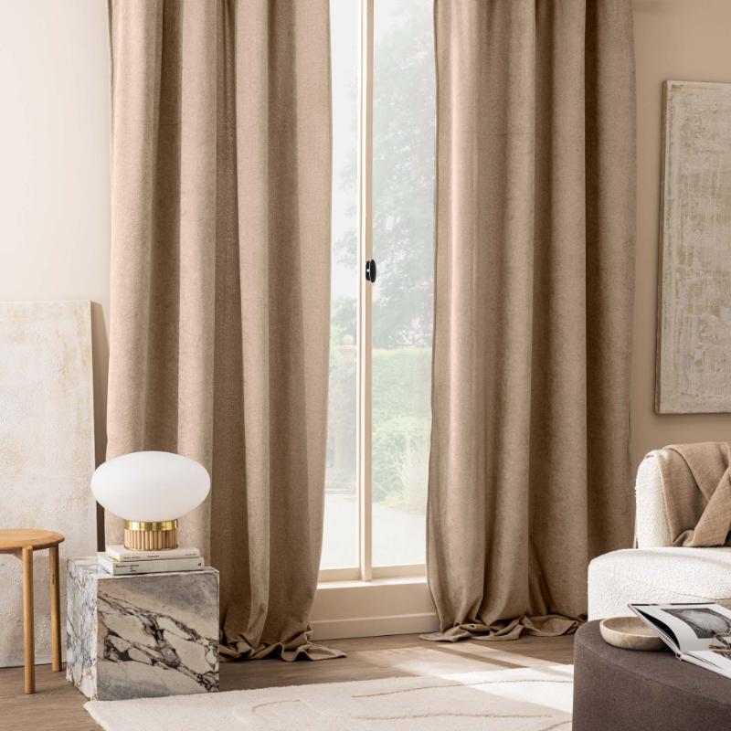 ΚΟΥΡΤΙΝΑ ΥΨΗΛΗΣ ΣΚΙΑΣΗΣ ΜΕ ΤΡΟΥΚΣ POLYESTER ΚΑΦΕ 140Χ260CM