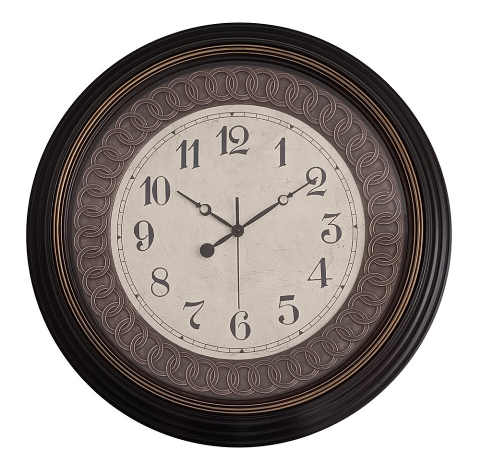 ΡΟΛΟΙ ΤΟΙΧΟΥ ΠΛΑΣΤΙΚΟ ΣΕ ΜΑΥΡΟ VINTAGE ΧΡΩΜΑ 55,8x55,8x5,2εκ.
