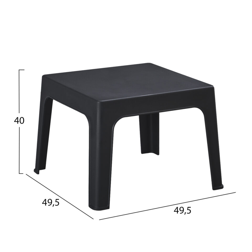 ΣΕΤ LOUNGE 3ΤΜΧ SLEEK ΜΑΥΡΟ ΠΟΛΥΠΡΟΠΥΛΕΝΙΟ