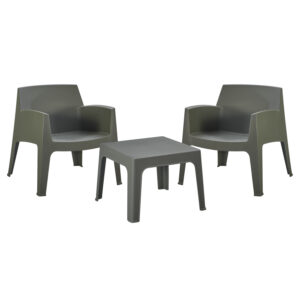 ΣΕΤ LOUNGE 3ΤΜΧ SLEEK DARK OLIVE GREEN ΠΟΛΥΠΡΟΠΥΛΕΝΙΟ
