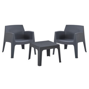 ΣΕΤ LOUNGE 3ΤΜΧ SLEEK ΓΚΡΙ ΠΟΛΥΠΡΟΠΥΛΕΝΙΟ