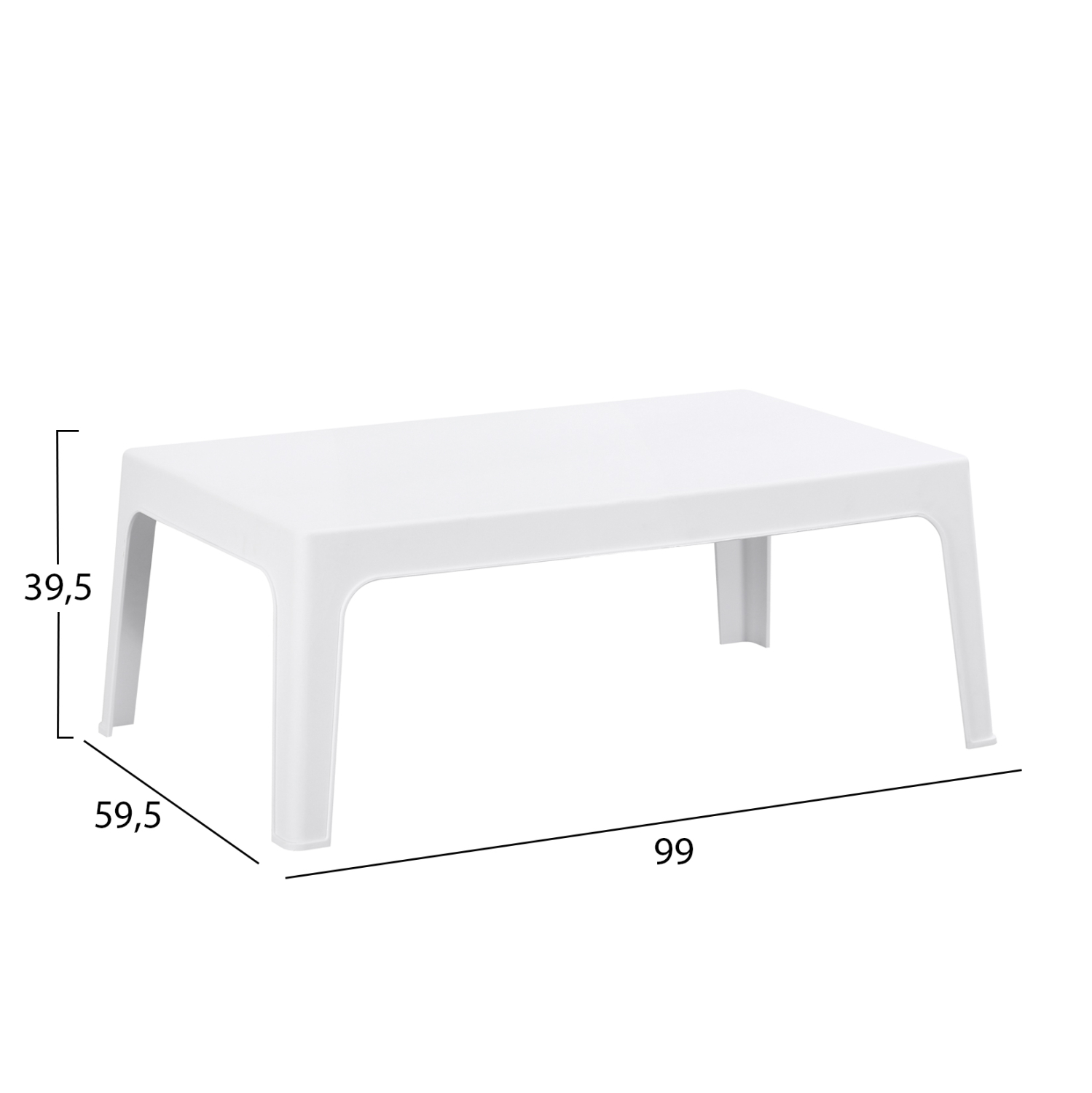 ΣΕΤ LOUNGE 4ΤΜΧ SLEEK ΛΕΥΚΟ ΠΟΛΥΠΡΟΠΥΛΕΝΙΟ