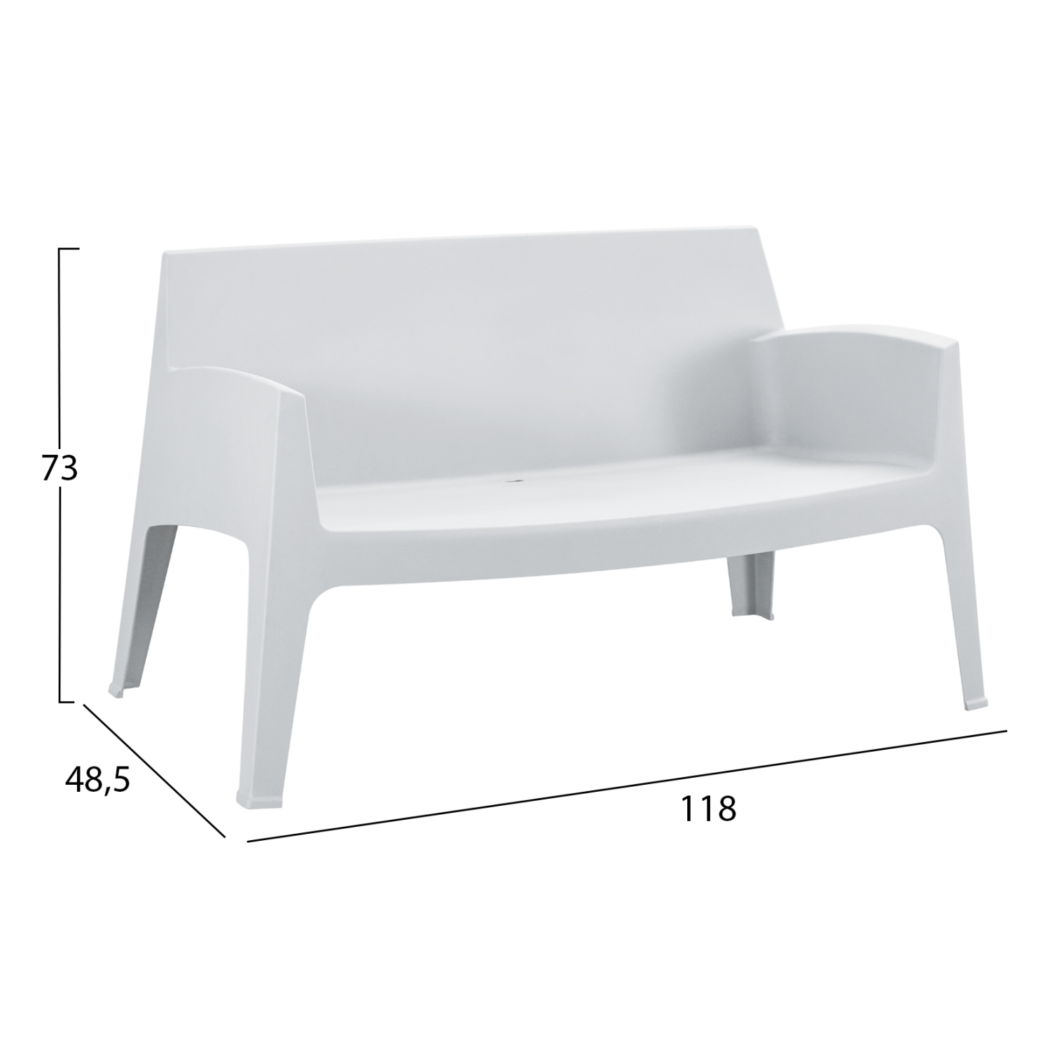ΣΕΤ LOUNGE 4ΤΜΧ SLEEK ΛΕΥΚΟ ΠΟΛΥΠΡΟΠΥΛΕΝΙΟ