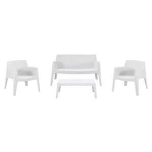 ΣΕΤ LOUNGE 4ΤΜΧ SLEEK ΛΕΥΚΟ ΠΟΛΥΠΡΟΠΥΛΕΝΙΟ